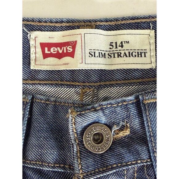 Levis 514 Slim Straight‎ Jeans Boys Youth 16 Slim 26 x 28 Blue Denim - Picture 3 of 11